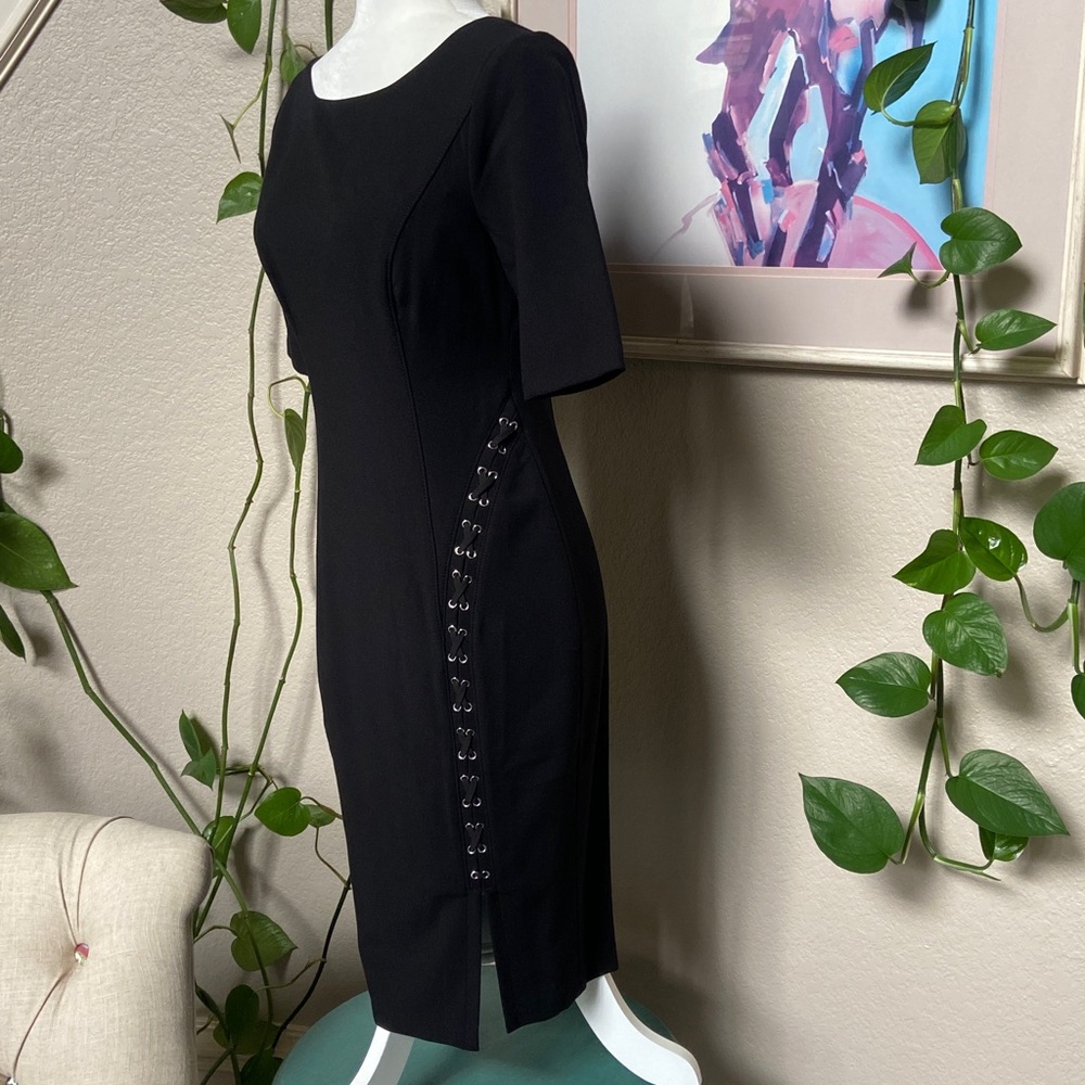 Sale! Gorgeous Black Silhouette Dress, size 4, White House Black Market. - Picture 6 of 14